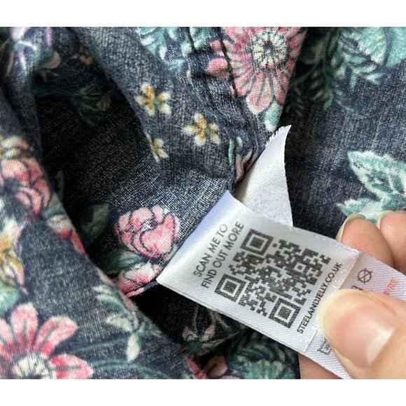 Steel & Jelly British Design Men’s Size Medium Floral Button Down Shirt Collar - Picture 6 of 7